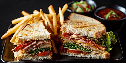 Ham or Turkey Sandwich w/French Fries